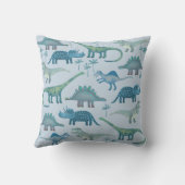 恐竜ブルー装飾用クッション クッション (裏面)