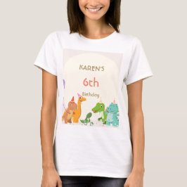 恐竜プリンセスの誕生日 Tシャツ