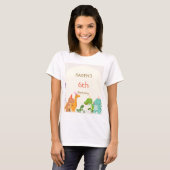 恐竜プリンセスの誕生日 Tシャツ (正面フル)