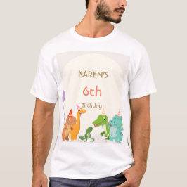 恐竜プリンセスの誕生日 Tシャツ