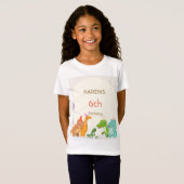 恐竜プリンセスの誕生日 Tシャツ (正面フル)