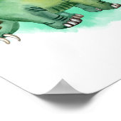 恐竜プリントディノキッズルームポスター ポスター (角)