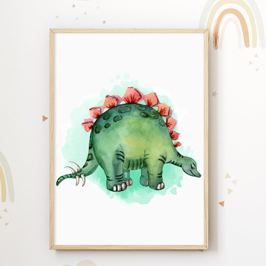 恐竜プリントディノキッズルームポスター ポスター