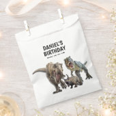 恐竜プリント可能な誕生日パーティー,ディノパーティー フェイバーバッグ (クリップ留めされた状態)