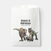 恐竜プリント可能な誕生日パーティー,ディノパーティー フェイバーバッグ (正面)