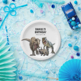 恐竜プリント可能な誕生日パーティー，ディノパーティー ペーパープレート
