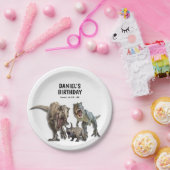 恐竜プリント可能な誕生日パーティー，ディノパーティー ペーパープレート (パーティー)