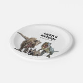 恐竜プリント可能な誕生日パーティー，ディノパーティー ペーパープレート (アングル)