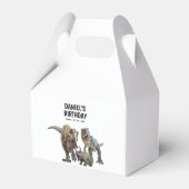 恐竜プリント可能な誕生日パーティー, Tレックス誕生日 フェイバーボックス (正面サイド)