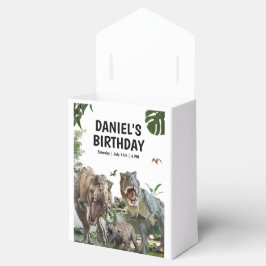 恐竜プリント可能な誕生日パーティー， Tレックス誕生日 フェイバーボックス