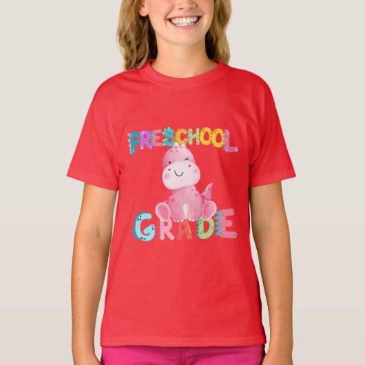 恐竜プレスクールGRADE分隊先生 Tシャツ (正面)
