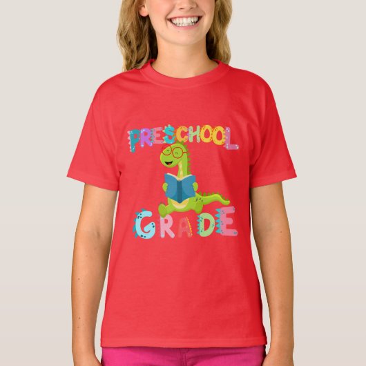 恐竜プレスクールGRADE分隊先生 Tシャツ (正面)