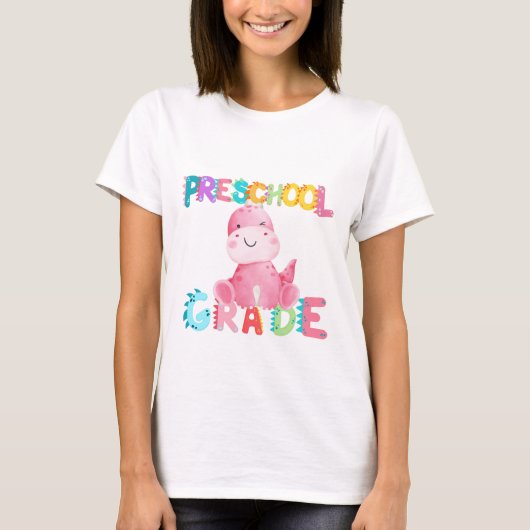 恐竜プレスクールGRADE分隊先生 Tシャツ (正面)