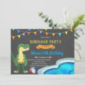 恐竜プールパーティの招待状 招待状 (スタンド正面)