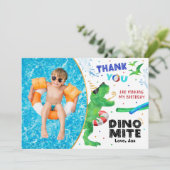 恐竜プールパーティーサンキューカードと写真 サンキューカード (スタンド正面)