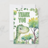 恐竜ベイビーの1歳誕生日 ディノマイト・サンクス サンキューカード (正面)