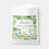 恐竜ベイビーシャワーのお礼 フェイバーバッグ (正面)