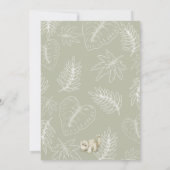 恐竜ベイビー シャワーパーティーへようこそ! 招待状 (裏面)