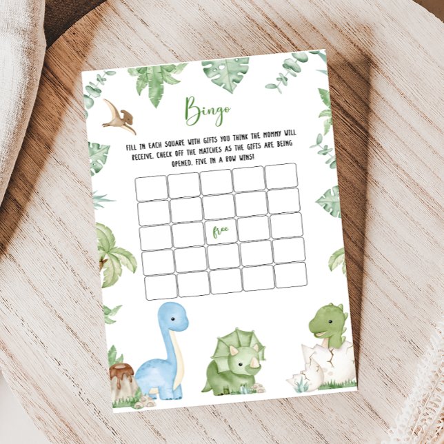 恐竜ベビーシャワービンゴゲーム 男の子 (It's A Boy Dinosaur Baby Shower Game)