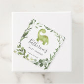 恐竜ベビーシャワーメッセージカード フェイバータグ (インサイチュ)