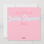 恐竜ベビーシャワー招待状 シーズンカード (裏面)