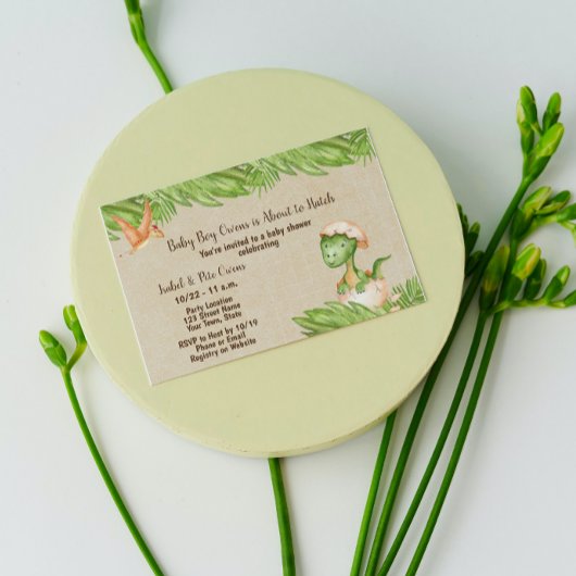 恐竜ベビーシャワー招待状 招待状