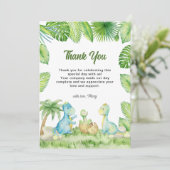 恐竜ベビーシャワー サンキューカード (スタンド正面)