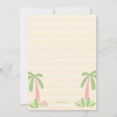 恐竜ベビー赤ちゃんシャワー 招待状 (裏面)