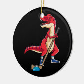 恐竜ホッケースティックパックゴールゴアリーTレックス セラミックオーナメント (左)