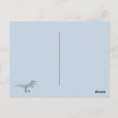 恐竜ボーイズ子供の誕生日パーティの招待状 ポストカード (裏面)