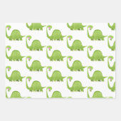 恐竜ボーイディノトレックス誕生日ベビーシャワー ラッピングペーパーシート (正面)