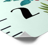 恐竜ボーイディーノ成長チャートパーソナライズされた ポスター (角)