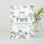 恐竜ボーイディーノ誕生日パーティー 招待状 (スタンド正面)