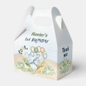 恐竜ボーイパステルブルーグリーンの誕生日 フェイバーボックス (正面サイド)