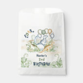 恐竜ボーイパステルブルーグリーン二回目の誕生日 フェイバーバッグ (正面)