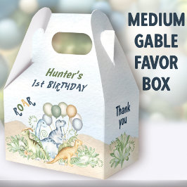 恐竜ボーイパステルブルーグリーン1stバースデーメディア フェイバーボックス