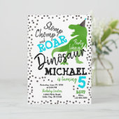 恐竜ボーイ誕生日招待状 招待状 (スタンド正面)