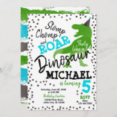 恐竜ボーイ誕生日招待状 招待状 (正面/裏面)