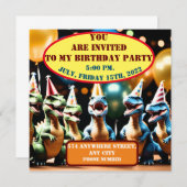 恐竜マイトイーII 招待状 (正面/裏面)