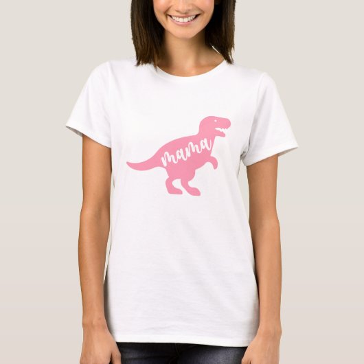 恐竜ママのタイポグラフィ Tシャツ (正面)