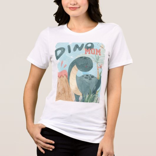 恐竜ママTシャツ トライブレンドＴシャツ (正面)