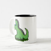 恐竜マンガ ツートーンマグカップ (正面左)