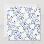 恐竜マンダラフラグベビーシャワー招待状 招待状 (裏面)