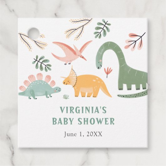 恐竜メッセージカード フェイバータグ (正面)