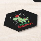 恐竜メリークリスマス ペーパーコースター (アングル)