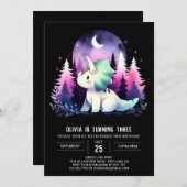 恐竜モダントリケラトプス誕生日 招待状 (正面/裏面)