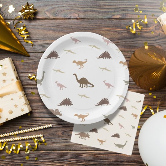 恐竜モダンパーティープレート ペーパープレート