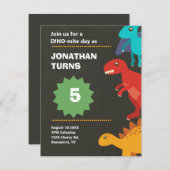 恐竜モダン子供の誕生日 (正面/裏面)