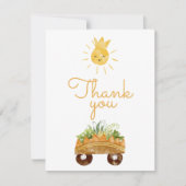 恐竜モダン白ベビーシャワーサンキューカード サンキューカード (正面)