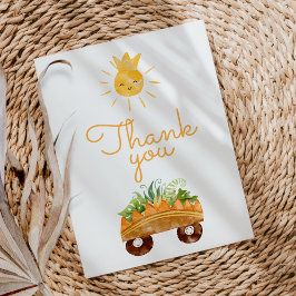 恐竜モダン白ベビーシャワーサンキューカード サンキューカード